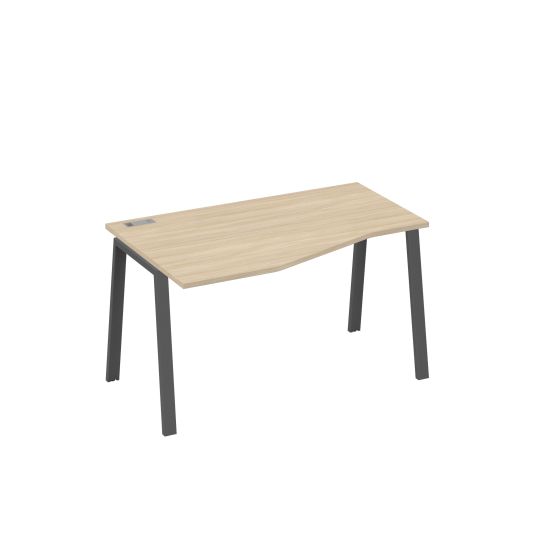 Стол эргономичный левый металлокаркас TRE Техно дуб скандинавский / металлокаркас антрацит