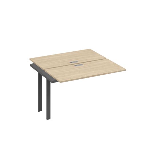 Секция станции на металлокаркасе UNO 2х120 дуб скандинавский / металлокаркас антрацит