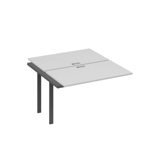 Секция рабочей станции на металлокаркасе UNO (2х120) серый / металлокаркас антрацит