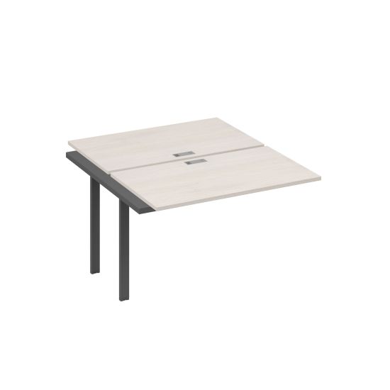 Секция рабочей станции на металлокаркасе UNO (2х120) дуб / металлокаркас антрацит