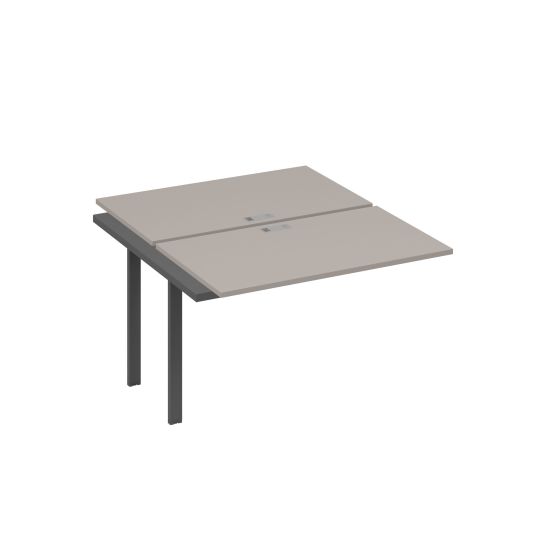 Секция рабочей станции на металлокаркасе UNO (2х120) мокко премиум / металлокаркас антрацит