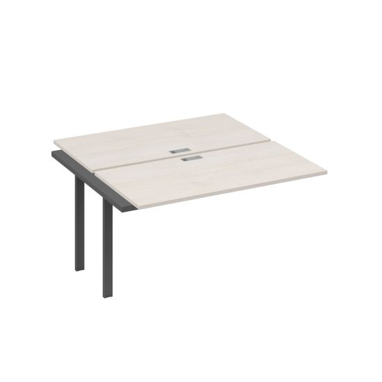 Секция (2х140) стола рабочей станции опоры UNO дуб / металлокаркас антрацит