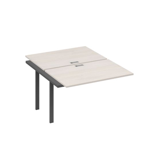 Секция стола станции на каркасе UNO 2х120 дуб / металлокаркас антрацит