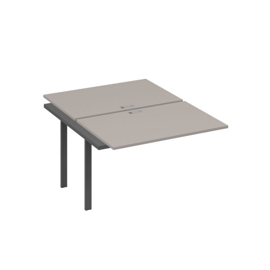 Секция стола станции на каркасе UNO 2х120 мокко премиум / металлокаркас антрацит