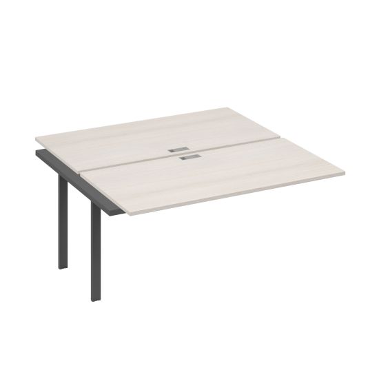 Секция стола рабочей станции 2х160 с металлокаркасом UNO дуб / металлокаркас антрацит