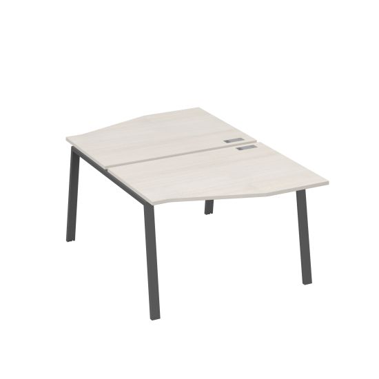 Рабочая станция со столами Техно на металлокаркасе TRE (2х120) дуб / металлокаркас антрацит