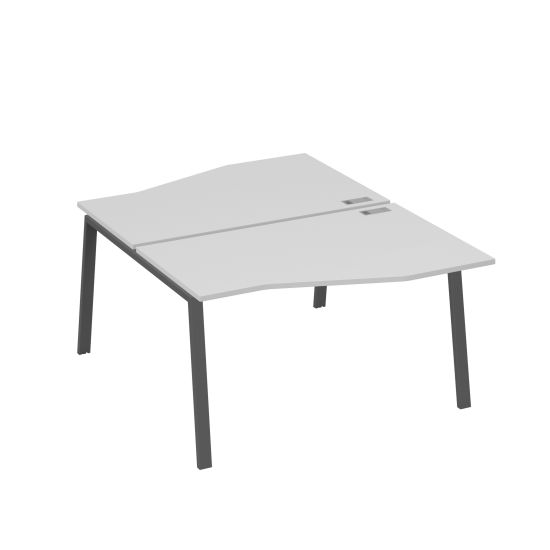 Рабочая станция столы Техно (2х140) каркас TRE серый / металлокаркас антрацит