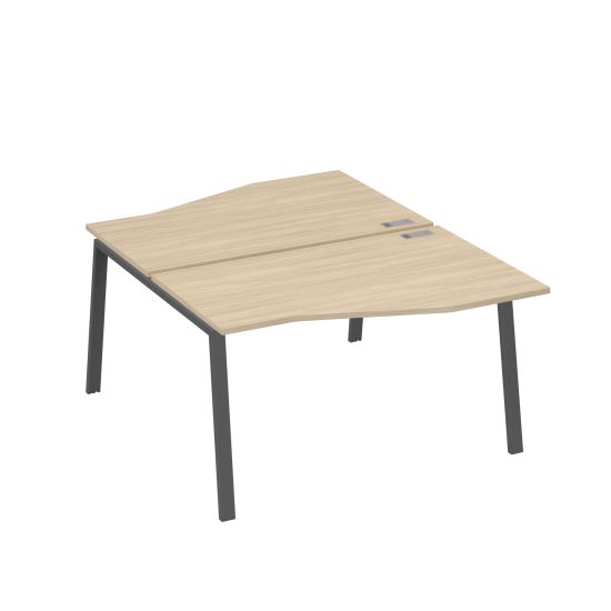 Рабочая станция столы Техно (2х140) каркас TRE дуб скандинавский / металлокаркас антрацит