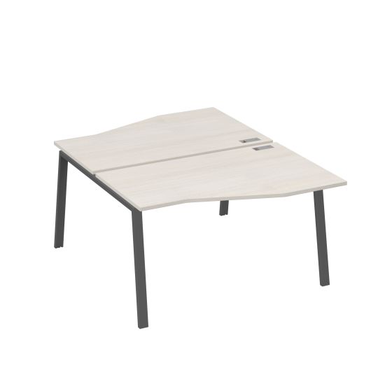 Рабочая станция столы Техно (2х140) каркас TRE дуб / металлокаркас антрацит