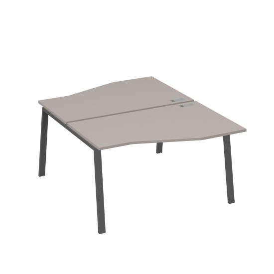 Рабочая станция столы Техно (2х140) каркас TRE мокко премиум / металлокаркас антрацит