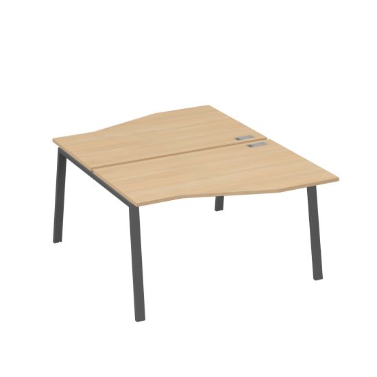 Рабочая станция столы Техно (2х140) каркас TRE натуральный дуб / металлокаркас антрацит