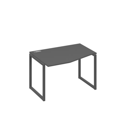 Стол эргономичный металлокаркас QUATTRO Техно левый антрацит премиум / металлокаркас антрацит