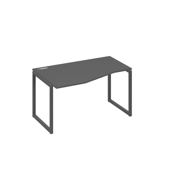 Стол левый эргономичный Техно металлокаркас QUATTRO антрацит премиум / металлокаркас антрацит