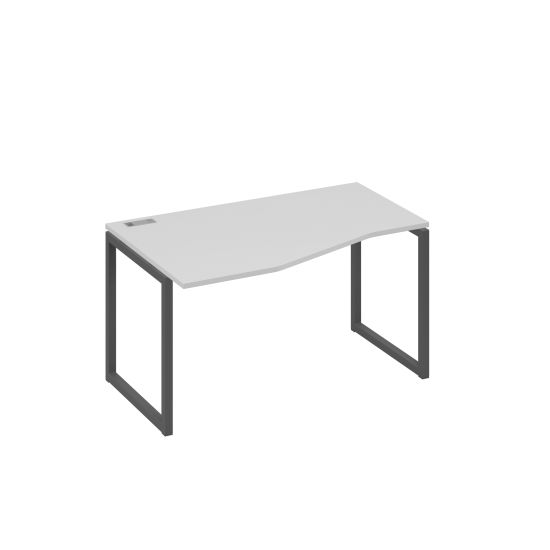 Стол левый эргономичный Техно металлокаркас QUATTRO серый / металлокаркас антрацит