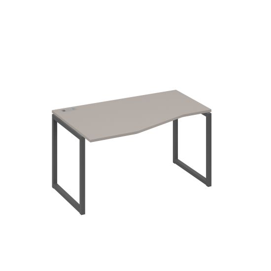 Стол левый эргономичный Техно металлокаркас QUATTRO мокко премиум / металлокаркас антрацит