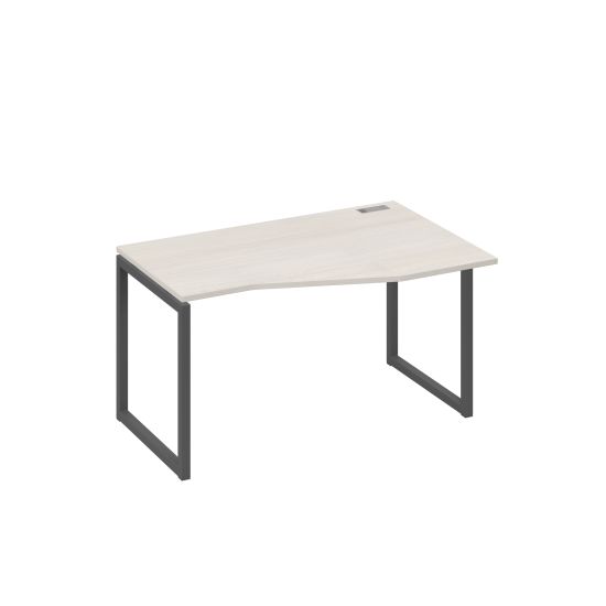 Стол правый Техно на металлокаркасе QUATTRO эргономичный дуб / металлокаркас антрацит