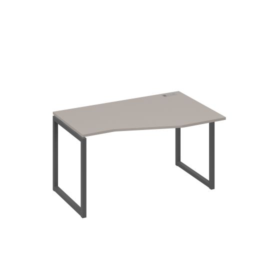 Стол правый Техно на металлокаркасе QUATTRO эргономичный мокко премиум / металлокаркас антрацит