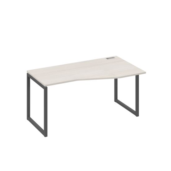 Стол на металлокаркасе QUATTRO эргономичный правый Техно дуб / металлокаркас антрацит