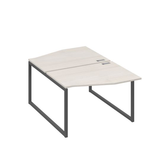 Рабочая станция каркас QUATTRO (2х120) столы Техно дуб / металлокаркас антрацит