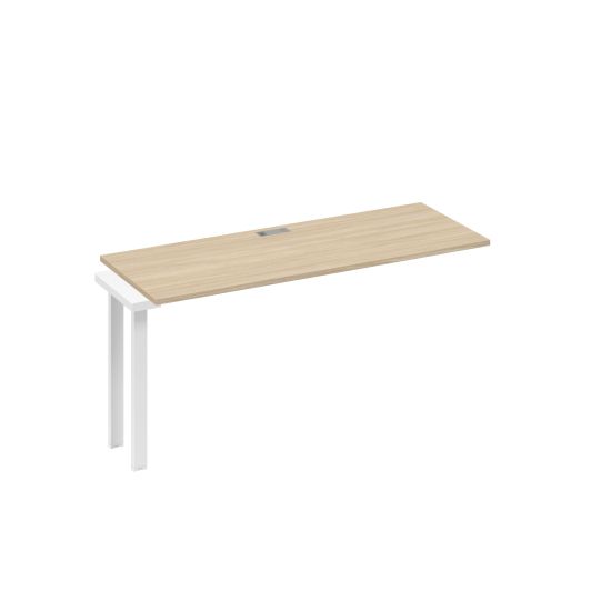 Секция 160 станции на металлокаркасе UNO дуб скандинавский / металлокаркас белый