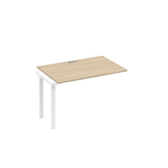 Секция 120 рабочей станции опоры UNO дуб скандинавский / металлокаркас белый