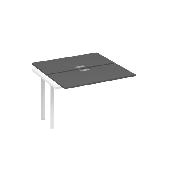 Секция станции на металлокаркасе UNO 2х120 антрацит премиум / металлокаркас белый