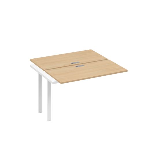 Секция станции на металлокаркасе UNO 2х120 натуральный дуб / металлокаркас белый