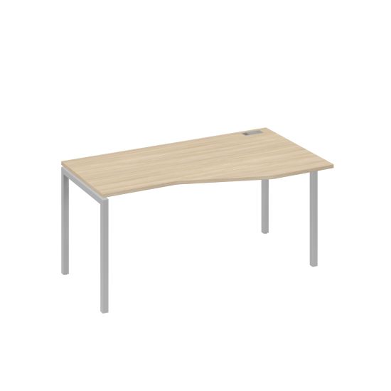 Стол эргономичный правый Техно на металлокаркасе DUE дуб скандинавский / металлокаркас серый