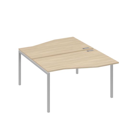 Рабочая станция каркас DUE столы (2х140) Техно дуб скандинавский / металлокаркас серый
