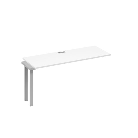 Секция 160 станции на металлокаркасе UNO белый премиум / металлокаркас серый