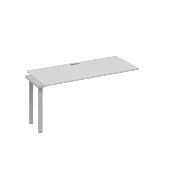 Секция 160 для рабочей станции на опорах UNO серый / металлокаркас серый