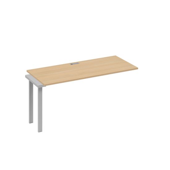 Секция 160 для рабочей станции на опорах UNO натуральный дуб / металлокаркас серый