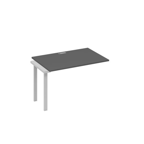Секция 120 рабочей станции опоры UNO антрацит премиум / металлокаркас серый