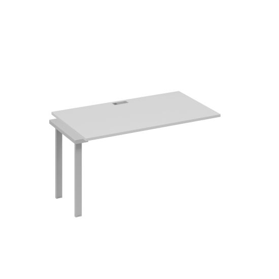 Секция стола 140 для рабочей станции с опорами UNO серый / металлокаркас серый