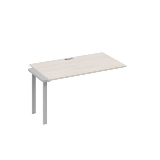 Секция стола 140 для рабочей станции с опорами UNO дуб / металлокаркас серый