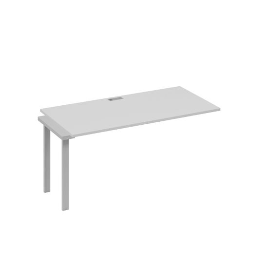 Секция стола 160 с опорами UNO для рабочей станции серый / металлокаркас серый