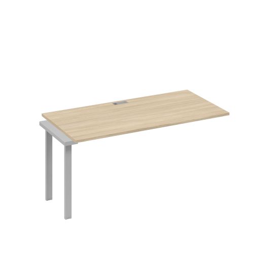 Секция стола 160 с опорами UNO для рабочей станции дуб скандинавский / металлокаркас серый
