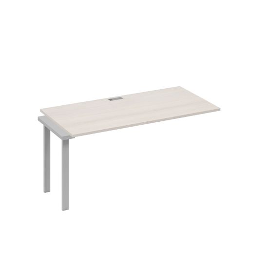 Секция стола 160 с опорами UNO для рабочей станции дуб / металлокаркас серый