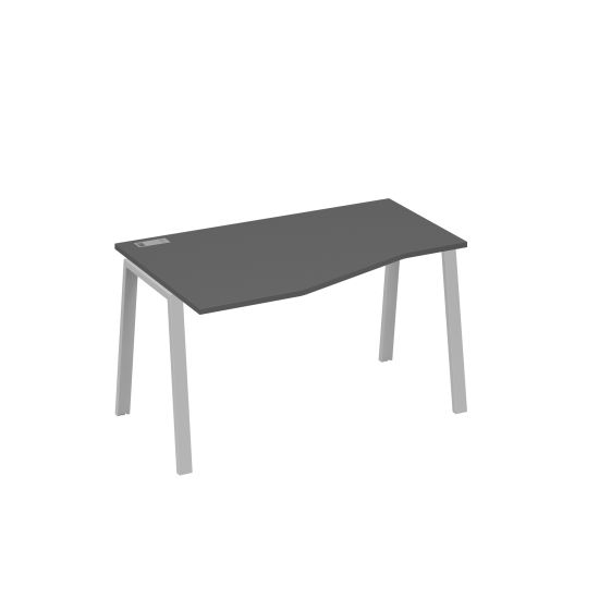 Стол эргономичный левый металлокаркас TRE Техно антрацит премиум / металлокаркас серый