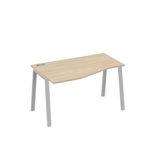 Стол эргономичный левый металлокаркас TRE Техно дуб скандинавский / металлокаркас серый