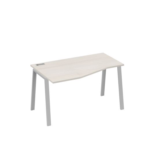 Стол эргономичный левый металлокаркас TRE Техно дуб / металлокаркас серый