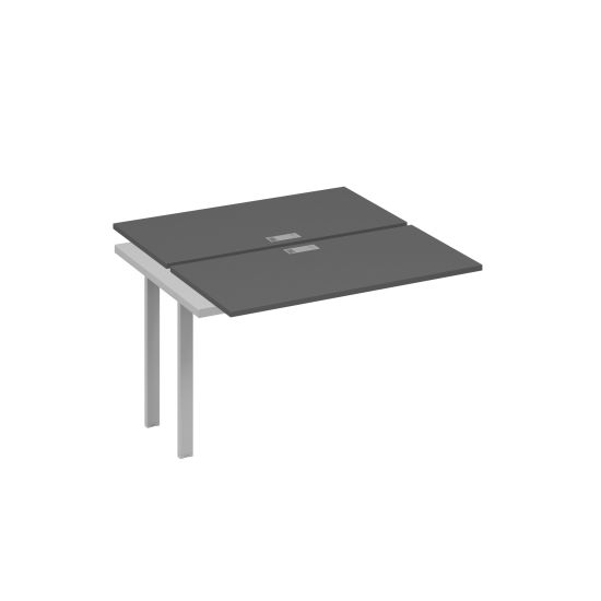 Секция станции на металлокаркасе UNO 2х120 антрацит премиум / металлокаркас серый