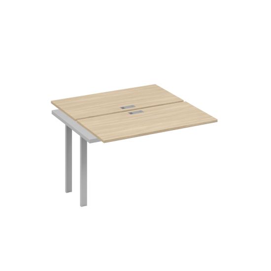 Секция станции на металлокаркасе UNO 2х120 дуб скандинавский / металлокаркас серый