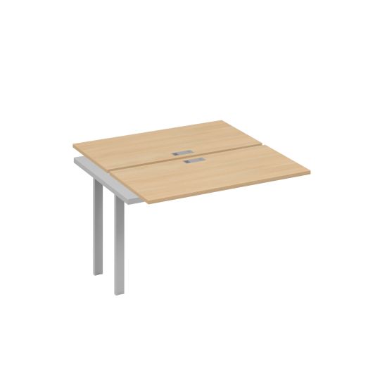 Секция станции на металлокаркасе UNO 2х120 натуральный дуб / металлокаркас серый