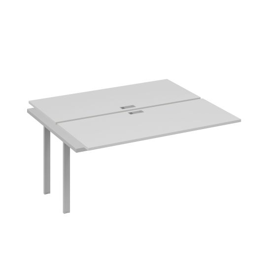 Секция стола 2х160 рабочей станции на каркасе UNO серый / металлокаркас серый