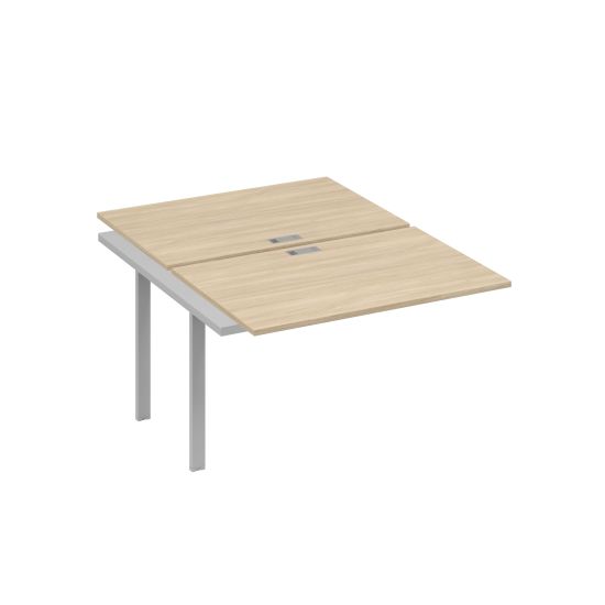 Секция стола станции на каркасе UNO 2х120 дуб скандинавский / металлокаркас серый