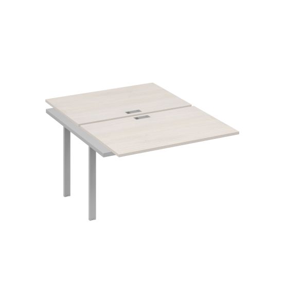 Секция стола станции на каркасе UNO 2х120 дуб / металлокаркас серый