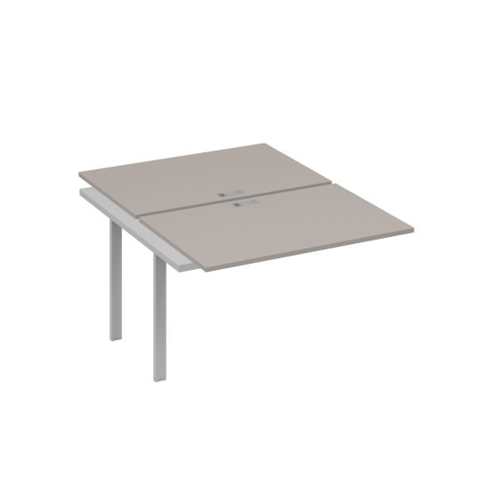 Секция стола станции на каркасе UNO 2х120 мокко премиум / металлокаркас серый