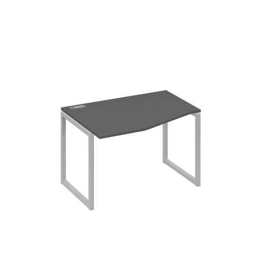 Стол эргономичный металлокаркас QUATTRO Техно левый антрацит премиум / металлокаркас серый