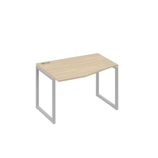 Стол эргономичный металлокаркас QUATTRO Техно левый дуб скандинавский / металлокаркас серый